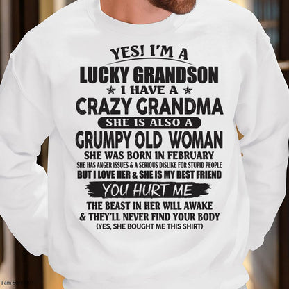 FEBRUARY - LUCKY GRANDSON OF CRAZY GRANDMA -  FROM GRANDMA - virgo02 (SKU10-173-02)