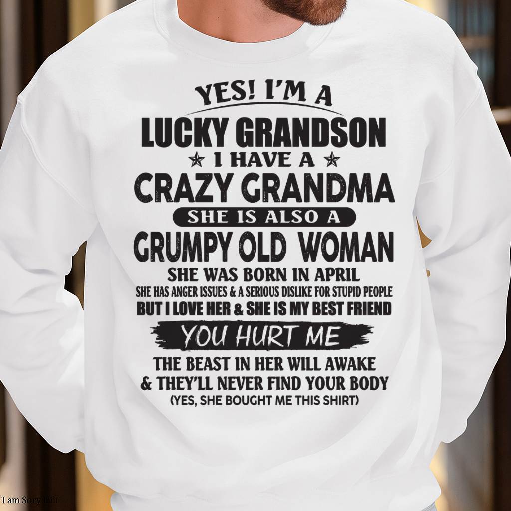 APRIL - LUCKY GRANDSON OF CRAZY GRANDMA -  FROM GRANDMA - virgo04 (SKU10-173-04)