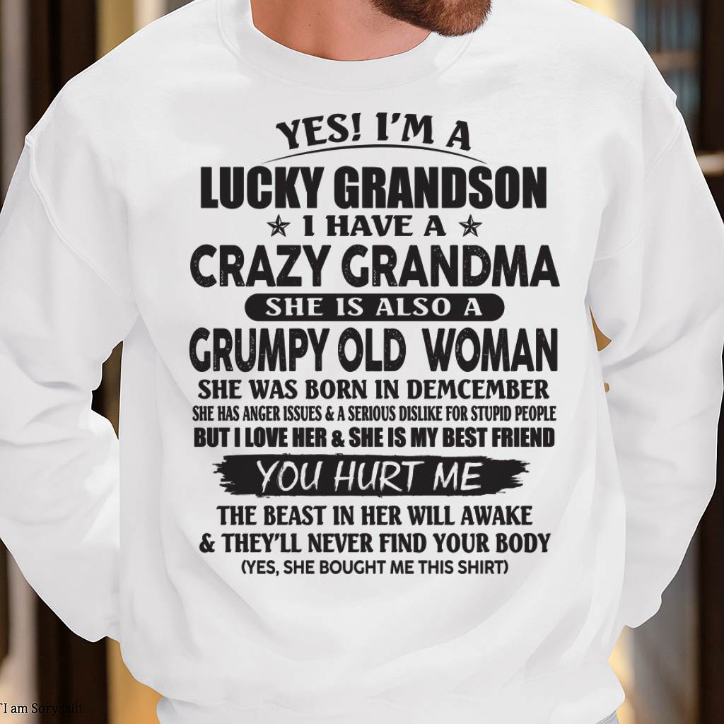 DECEMBER - LUCKY GRANDSON OF CRAZY GRANDMA -  FROM GRANDMA - virgo12 (SKU10-173-12)