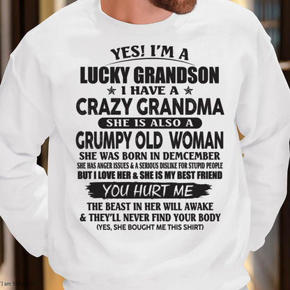 DECEMBER - LUCKY GRANDSON OF CRAZY GRANDMA -  FROM GRANDMA - virgo12 (SKU10-173-12)