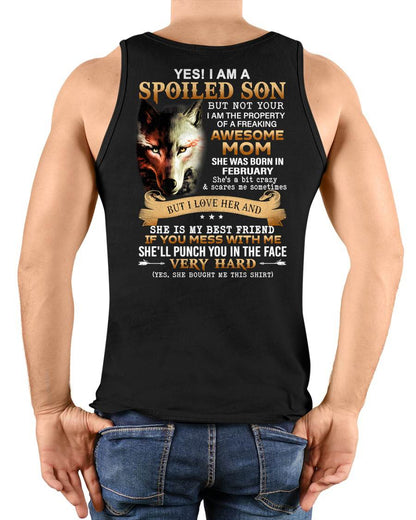 February - Lucky Son of Awesome Mom - Perfect Gift for Son From Mom - virgo02 (SKU10-128-02)