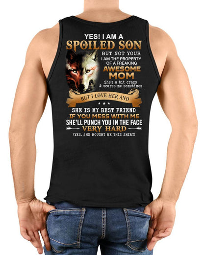 Lucky Son of Awesome Mom - Perfect Gift for Son From Mom - virgo00 (SKU10-128-00)