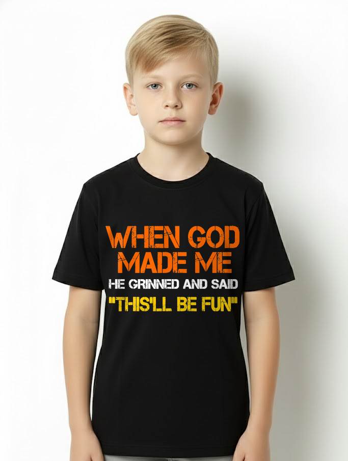 When God Made Me He Grinned and Said Funny Sarcastic Saying T-Shirt- For Men - Virgo00 (SKU2807-NI-04)